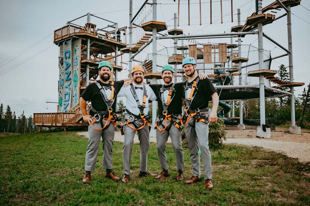 canyon ski hill alberta wedding adventure couple 