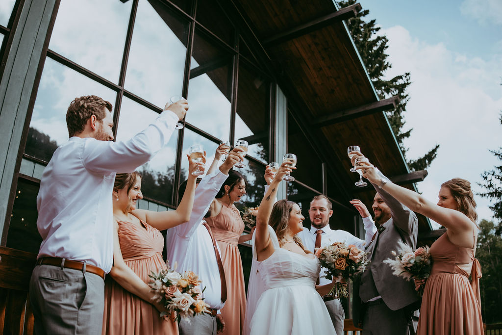 canyon ski hill alberta wedding adventure couple 