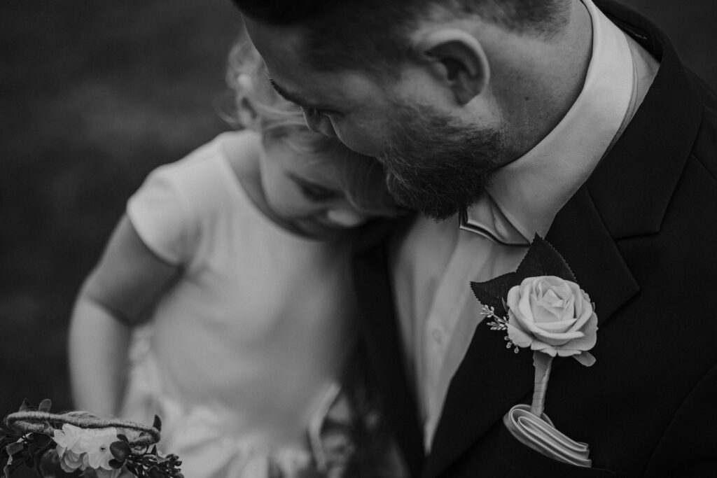 groom and daughter central alberta wedding photographer